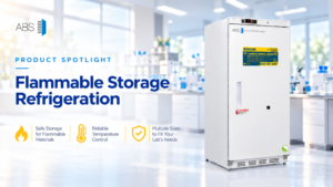 ABS flammable storage refrigerator in a laboratory