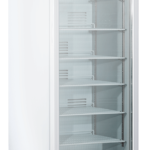 CRT-ABT-HC-10PG glass door pharmaceutical refrigerator by American Biotech Supply, designed for safe and visible storage of temperature-sensitive medications.