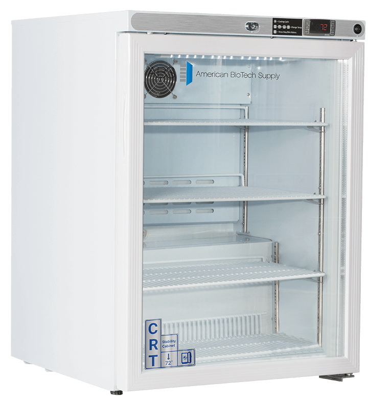 5.2 Cu. Ft. Undercounter Controlled Room Temperature Cabinet, Freestanding, Glass Door