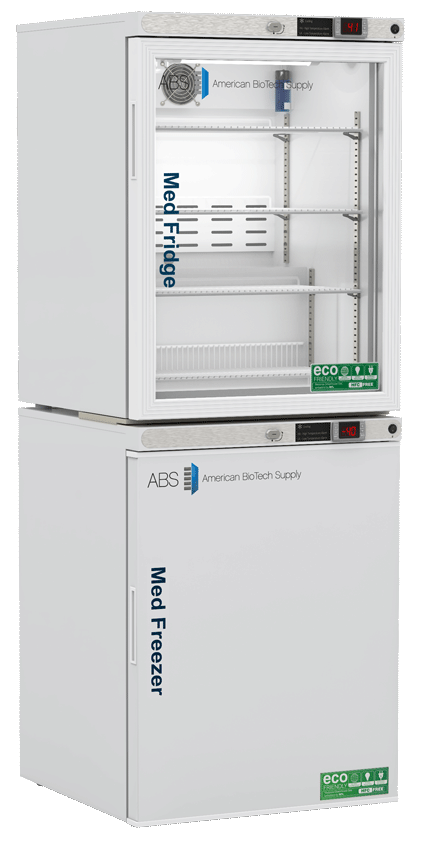 10 cu. ft. Pharmacy Refrigerator & Freezer (-40°F Operation) Combination, with Glass Door Refrigerator