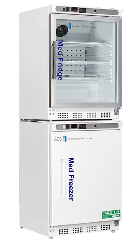 9 Cu. Ft. Pharmacy Refrigerator and Freezer Combination with Glass Door